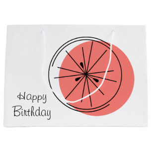 Citrus rose heureux sac cadeau d'anniversaire gran