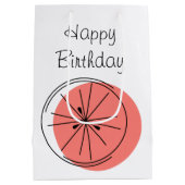 Citrus rose heureux sac cadeau d'anniversaire moye (Dos)