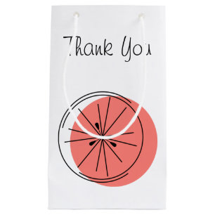 Citrus Roze Dank u geschenkzak klein Cadeauzakje