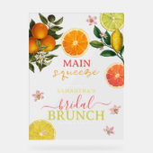 Citrus Roze Main Squeeze Vrijgezellenfeest Brunch Acryl Bord (Voorkant)