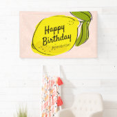 Citrus roze verjaardag spandoek (Insitu)