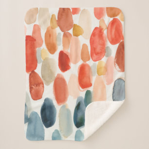 Citrus Season - Koraal- en Blauwe Stenen Sherpa Deken