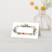 Citrus Sinaas Bruiloft Tafel Plaatskaart (Achterkant)