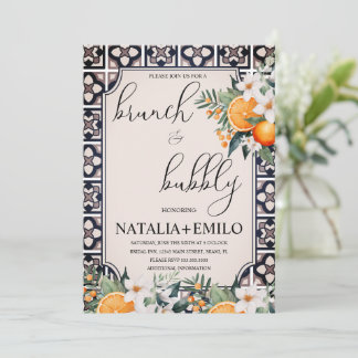 Citrus Sinaasappel Bloem Italia Bruiloft Borrel Br Kaart