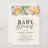 Citrus, sinaasappel + bloesem baby brunchfeest (Voorkant)