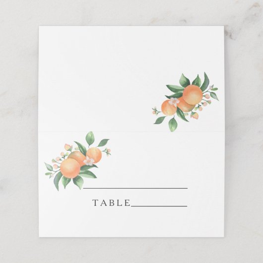 Citrus sinaasappel - bruiloft (Buitenkant ongevouwen)