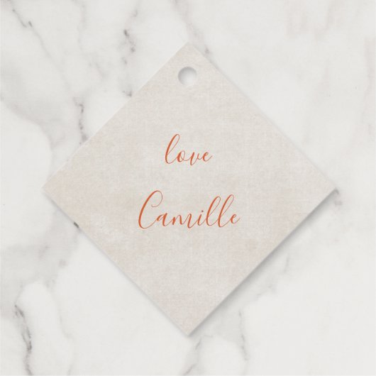 Citrus Sinaasappel en bloesem bloemen gepersonalis Bedankjes Labels (Achterkant)