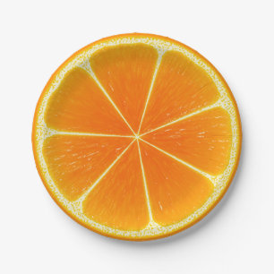 Citrus Sinaasappel Fruit Slice Papieren Bordje