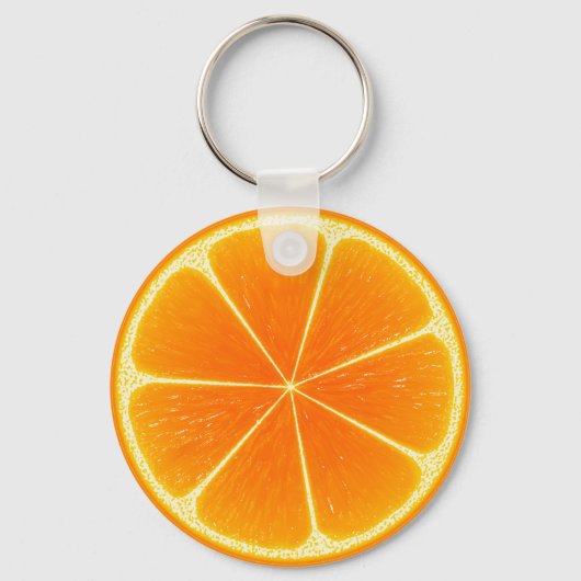 Citrus Sinaasappel Fruit Slice Sleutelhanger (Voorkant)