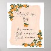 Citrus Sinaasappel groen cutie momosa bar teken Poster (Voorkant)