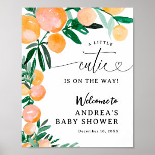 Citrus Sinaasappel Kleine Cutie op de Weg Baby sho Poster