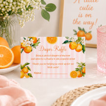 Citrus Sinaasappel Luier Raffle Baby shower