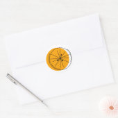 Citrus Sinaasappel rond Ronde Sticker (Envelop)