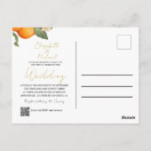 Citrus Sinaasappel Zomerbruiloft uitnodiging (Achterkant)