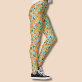 Citrus sinaasappels fruitpatroon leggings