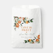 Citrus sinaasappels Liefde is zoet vrijgezellenfee Bedankzakje (Voorkant)