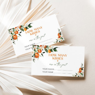 Citrus sinaasappels raden hoeveel kisses bruids sp informatiekaartje
