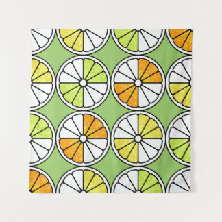 Citrus Slice Fruit, Zomer Naadloos. Wandkleed