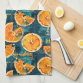 Citrus Slice Pattern Keukenhanddoek (Quarter Fold)