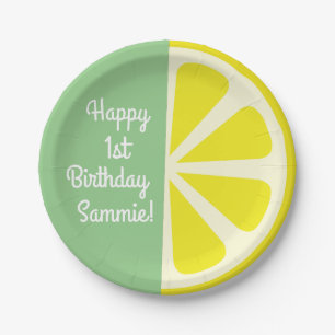 Citrus Slice verjaardagsfeestje Papieren Bordje
