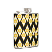 Citrus Slices in het moderne diamantpatroon Heupfles (Rechts)