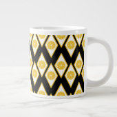 Citrus Slices in het moderne diamantpatroon Jumbo Mok (Rechts)