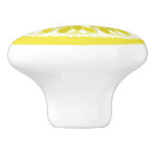 Citrus Slices Lemon Keramische Knop (Zijkant)