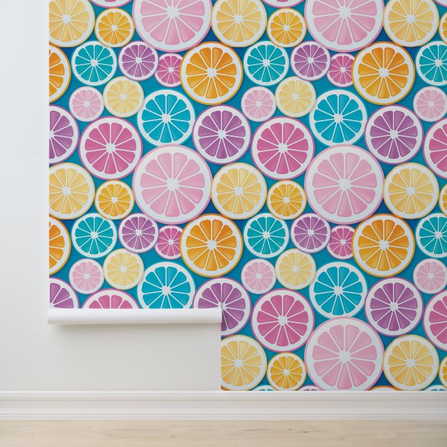 Citrus Slices Pattern Behang (Applicatie)
