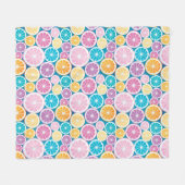 Citrus Slices Pattern Fleece Deken (Voorkant (Horizontaal))