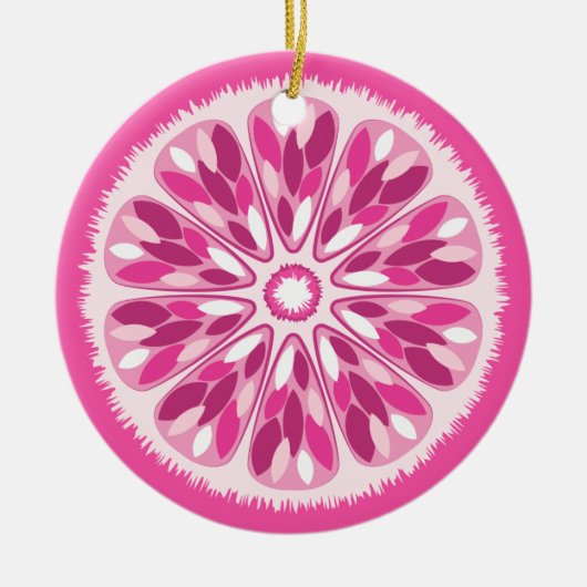 Citrus Slices Pink Lemon Keramisch Ornament (Voorkant)