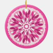 Citrus Slices Pink Lemon Keramisch Ornament (Achterkant)
