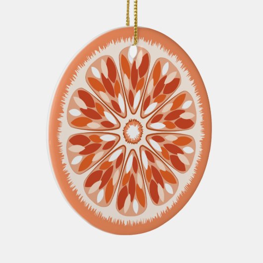 Citrus Slices Sinaasappel Keramisch Ornament (Rechts)