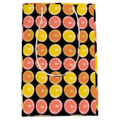 Citrus Snoep Lemon Fruit Pattern Birthday Medium Cadeauzakje (Voorkant)