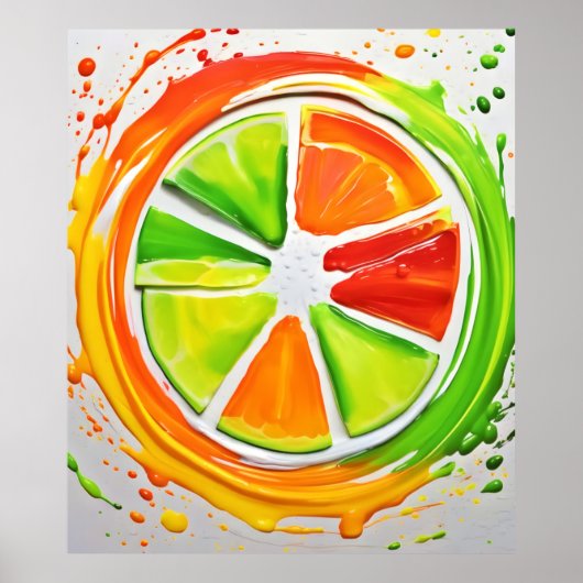 Citrus Splash Ontwerp Poster (Voorkant)
