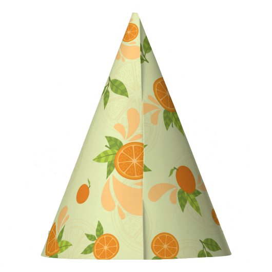 Citrus Splash Seamless Surface Pattern Design Feesthoedjes (Achterkant)
