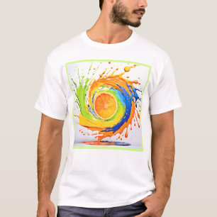 Citrus Splash van kleurontwerp T-shirt