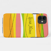 Citrus Stripe 'Naam' iPhone hoesje (Achterkant (horizontaal))