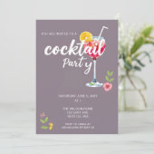 Citrus Summer Cocktail Party Kaart (Staand voorkant)