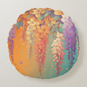 Citrus Sunset Wisteria Rond Kussen