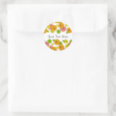 Citrus Tekst sticker rond (Tas)