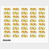 Citrus Tekst sticker vierkant (Vel)
