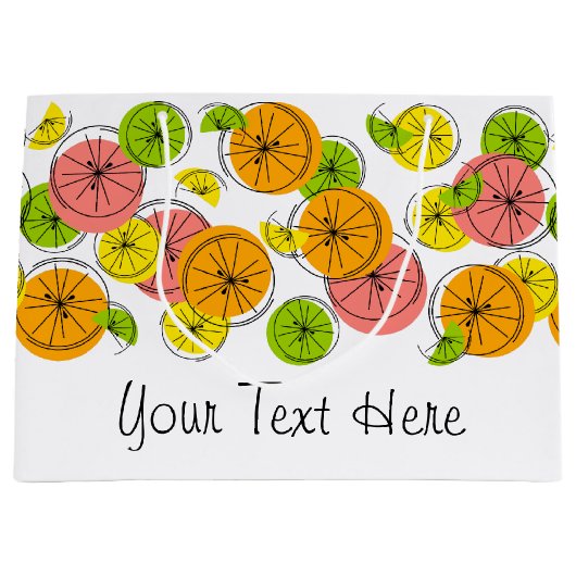 Citrus Texte sac cadeau grand (Devant)
