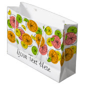Citrus Texte sac cadeau grand (Devant Angle)