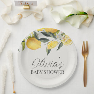 Citrus thema baby shower papieren bordje