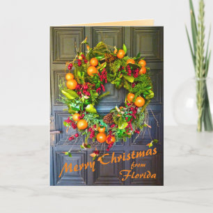 Citrus Thormay Wreath Bok Gardens Florida Feestdagen Kaart
