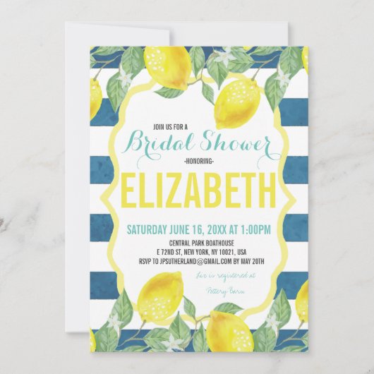 Citrus Threadal Shower-uitnodiging Kaart (Voorkant)