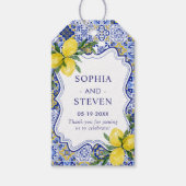 Citrus & Tile Mediterranean Wedding Celebration Cadeaulabel (Voorkant)