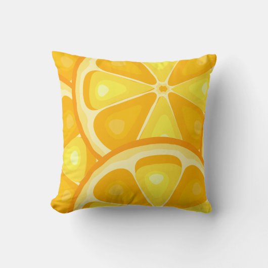 Citrus TROPICAL SUMMER FRUIT Sinaasappel citroenen Kussen (Voorkant)