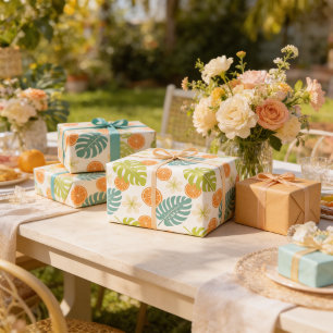 Citrus Tropisch Cadeaupapier