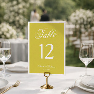 Citrus Trouw Geel Elegant Tafelnummer